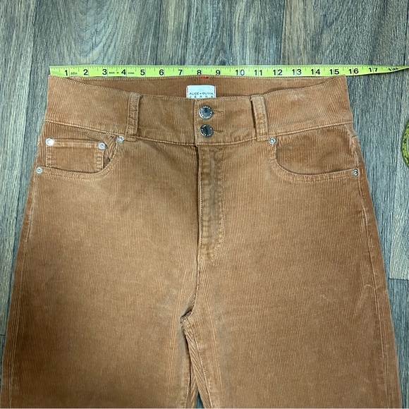 Alice + Olivia Size High Rise Bell Bottom Corduroy Camel Pant Size 30 - Picture 8 of 10